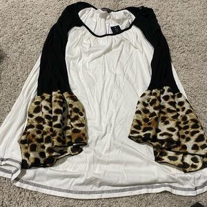 Cheetah Bell sleeve shirt